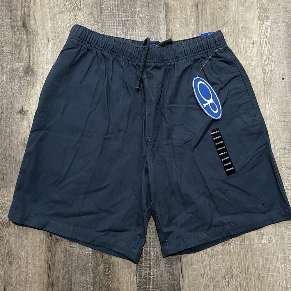 NOS Ocean Pacific Shorts VTG Blue Drawstring Cotton Surf Skate Beach NWT Mens XL